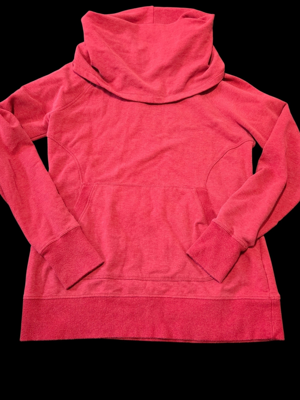 L.L. Bean Women's Funnel Neck Sweatshirt Reddish Pink Medium Cotton Blend